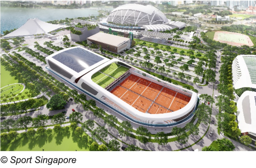 Singapore Tennis Centre situated near The Arcady Condo on Serangoon Road, Boon Keng, brought to you by KSH, SLB & H10